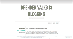 Desktop Screenshot of brendenvalks.wordpress.com