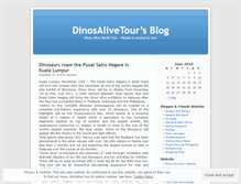 Tablet Screenshot of dinosalivetour.wordpress.com