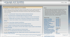 Desktop Screenshot of languageandsocieties.wordpress.com