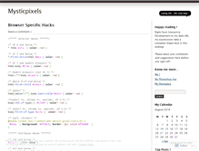 Tablet Screenshot of mysticpixels.wordpress.com