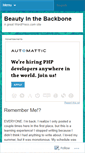 Mobile Screenshot of beautyinthebackbone.wordpress.com