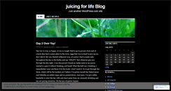 Desktop Screenshot of jucingforlife.wordpress.com