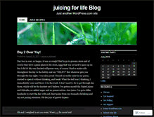 Tablet Screenshot of jucingforlife.wordpress.com