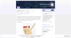 Desktop Screenshot of mankindmessage.wordpress.com