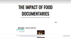 Desktop Screenshot of documentarieschangingourfoodsystem.wordpress.com