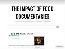 Tablet Screenshot of documentarieschangingourfoodsystem.wordpress.com