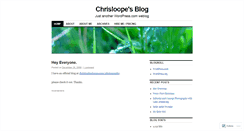 Desktop Screenshot of chrisloope.wordpress.com