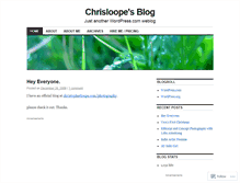 Tablet Screenshot of chrisloope.wordpress.com