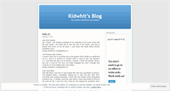 Desktop Screenshot of kidwhit.wordpress.com