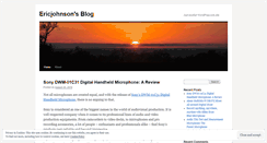 Desktop Screenshot of ericjohnson10.wordpress.com