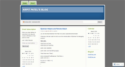 Desktop Screenshot of apatel82.wordpress.com