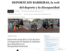 Tablet Screenshot of deportesinbarreras.wordpress.com