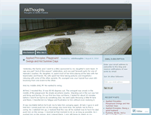 Tablet Screenshot of aikithoughts.wordpress.com