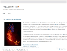 Tablet Screenshot of blogthealaddinsecret.wordpress.com