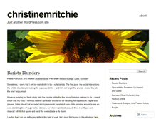 Tablet Screenshot of christinemritchie.wordpress.com