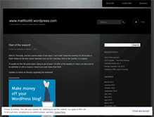 Tablet Screenshot of mattfootitt.wordpress.com