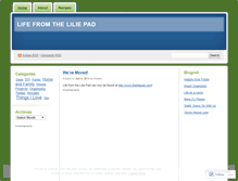 Tablet Screenshot of lifefromtheliliepad.wordpress.com
