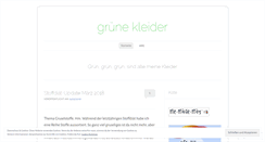 Desktop Screenshot of gruenekleider.wordpress.com