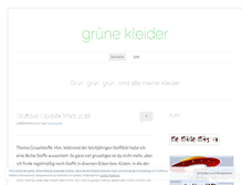 Tablet Screenshot of gruenekleider.wordpress.com