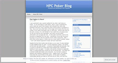 Desktop Screenshot of hpcpoker.wordpress.com