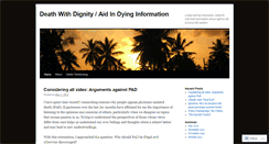 Desktop Screenshot of deathwithdignity.wordpress.com