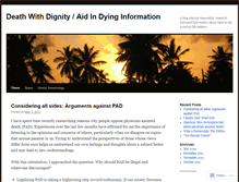 Tablet Screenshot of deathwithdignity.wordpress.com