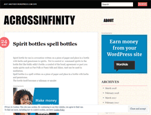 Tablet Screenshot of acrossinfinity.wordpress.com