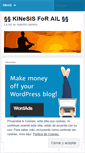 Mobile Screenshot of kinesisforall.wordpress.com