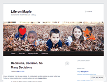 Tablet Screenshot of lifeonmaple.wordpress.com