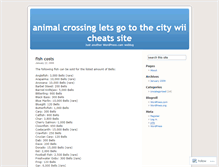 Tablet Screenshot of animalcrossingwiicheats.wordpress.com