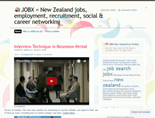 Tablet Screenshot of jobxnz.wordpress.com
