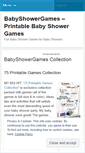 Mobile Screenshot of gamesforbabyshower.wordpress.com