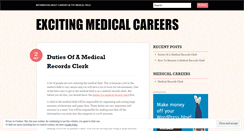 Desktop Screenshot of excitingmedicalcareers.wordpress.com