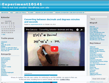 Tablet Screenshot of experiment10141.wordpress.com