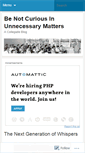 Mobile Screenshot of benotcurious.wordpress.com