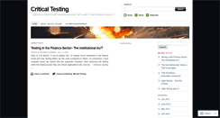 Desktop Screenshot of criticalsoftwaretesting.wordpress.com