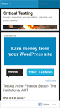 Mobile Screenshot of criticalsoftwaretesting.wordpress.com