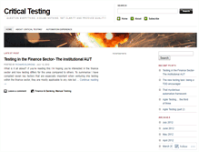 Tablet Screenshot of criticalsoftwaretesting.wordpress.com