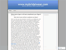 Tablet Screenshot of mybridalwearbyjennifer.wordpress.com