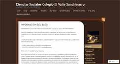 Desktop Screenshot of cienciasocialesanchinarro.wordpress.com