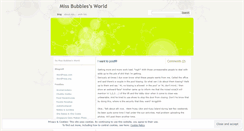 Desktop Screenshot of missbubbles.wordpress.com