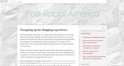 Desktop Screenshot of postracialamerica.wordpress.com