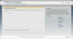 Desktop Screenshot of freaksonmyspace.wordpress.com