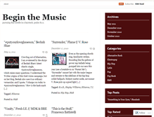 Tablet Screenshot of beginthemusic.wordpress.com