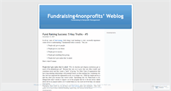 Desktop Screenshot of fundraising4nonprofits.wordpress.com