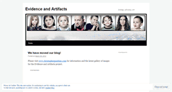 Desktop Screenshot of evidenceandartifacts.wordpress.com