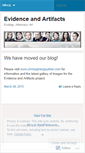 Mobile Screenshot of evidenceandartifacts.wordpress.com