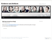 Tablet Screenshot of evidenceandartifacts.wordpress.com