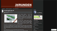 Desktop Screenshot of 36runden.wordpress.com