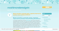 Desktop Screenshot of moshimonsterssignin.wordpress.com